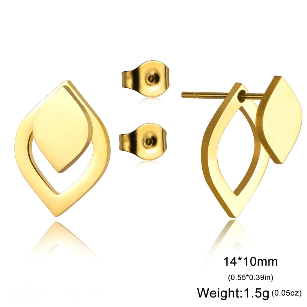 Halo – Stainless Steel Geometric Circle Stud Earrings