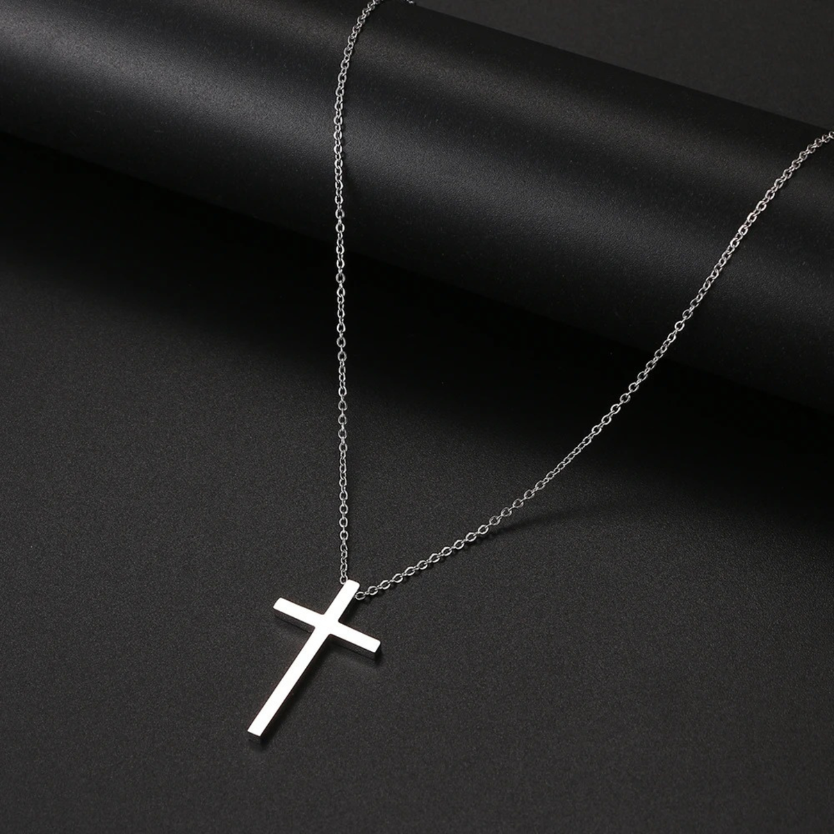 Imara – Stainless Steel Solid Cross Pendant Necklace