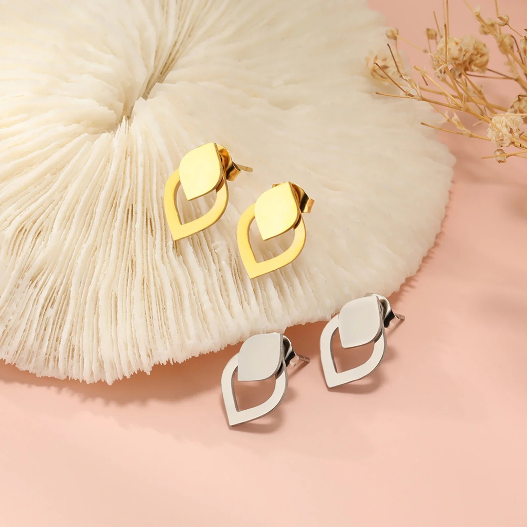 Halo – Stainless Steel Geometric Circle Stud Earrings