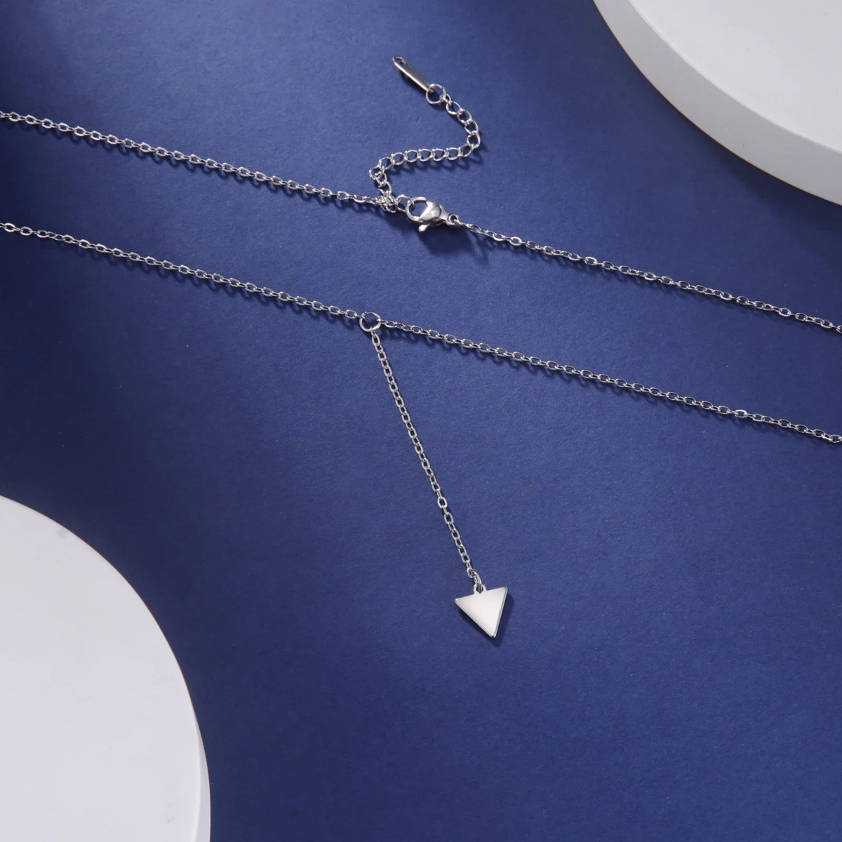 Liora – Stainless Steel Geometric Triangle Pendant Necklace
