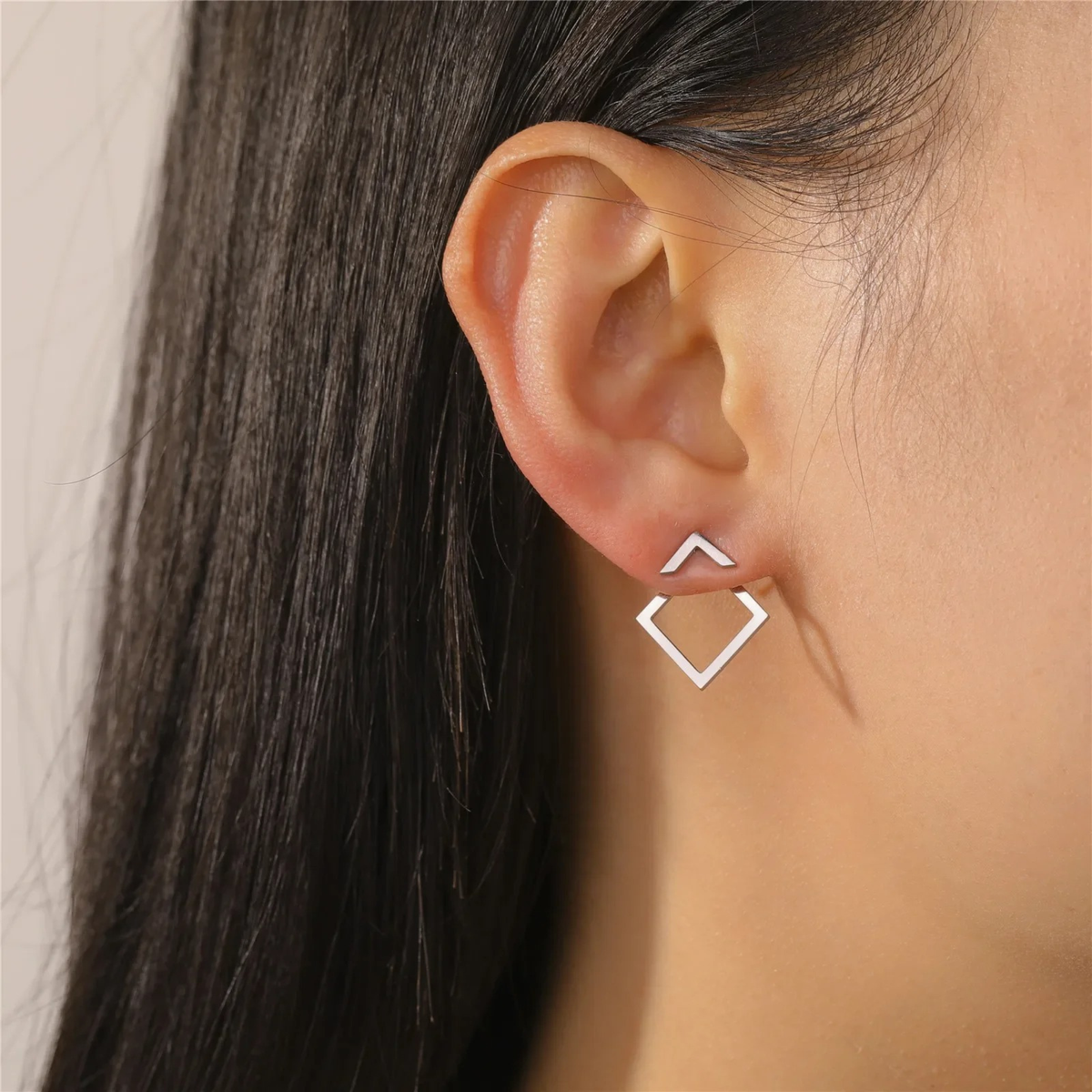 Tatu – Stainless Steel Geometric Triangle Stud Earrings