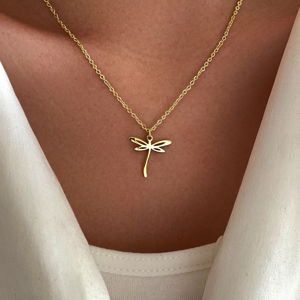 Zoella – Stainless Steel Dragonfly Pendant Necklace
