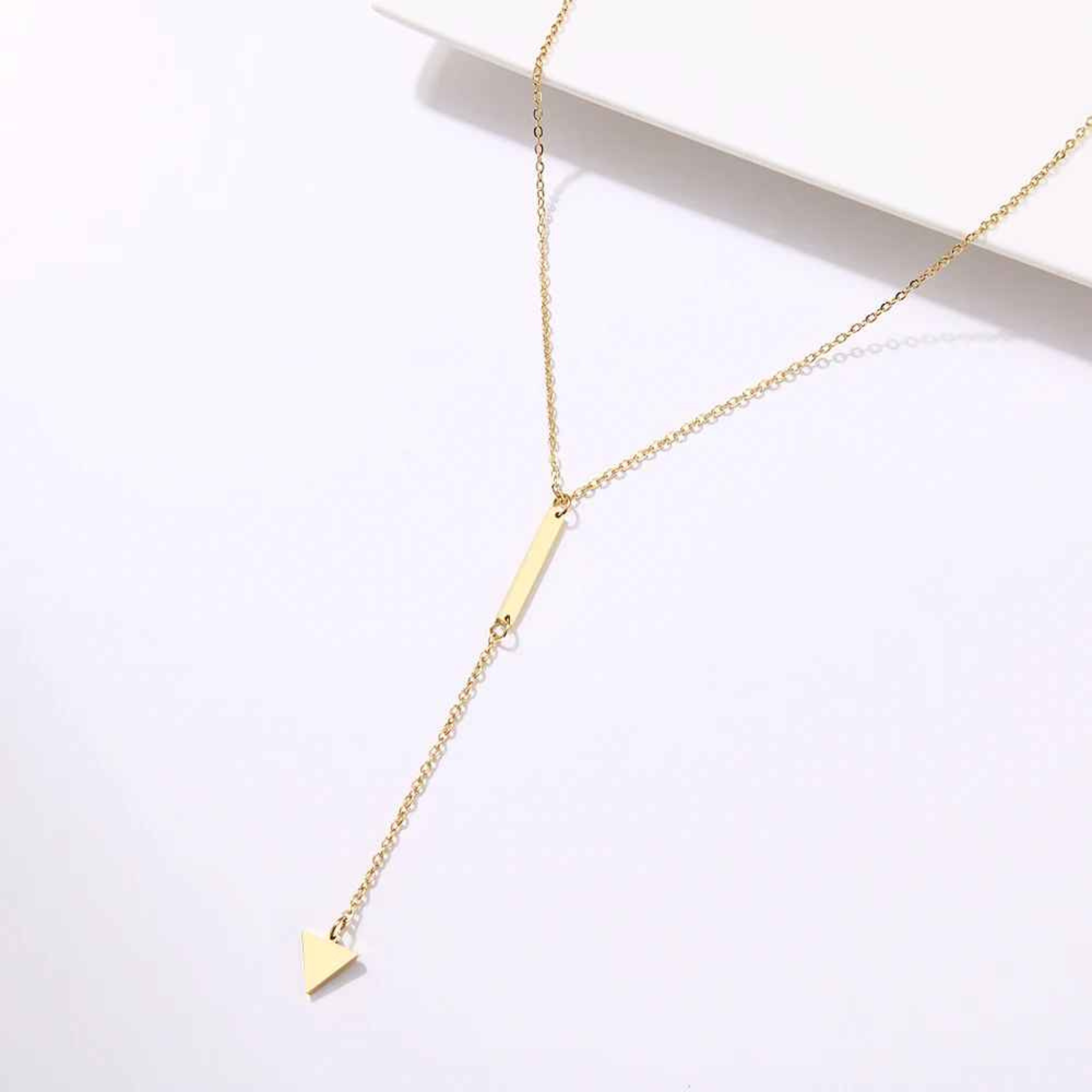 Amara – Stainless Steel Bar & Tassel Pendant Necklace