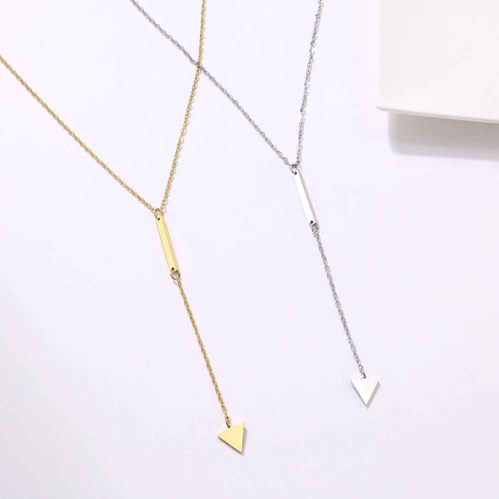 Amara – Stainless Steel Bar & Tassel Pendant Necklace