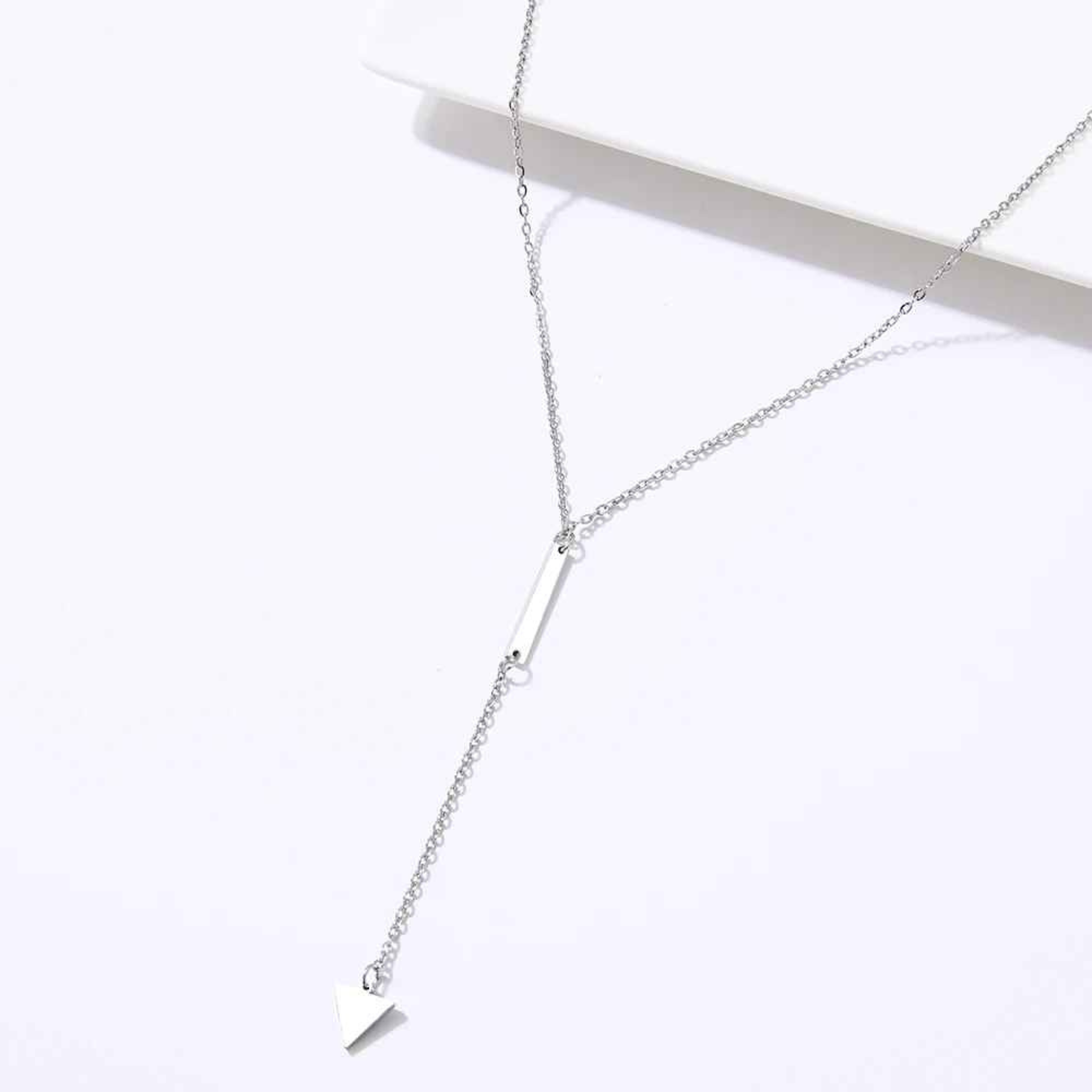 Amara – Stainless Steel Bar & Tassel Pendant Necklace