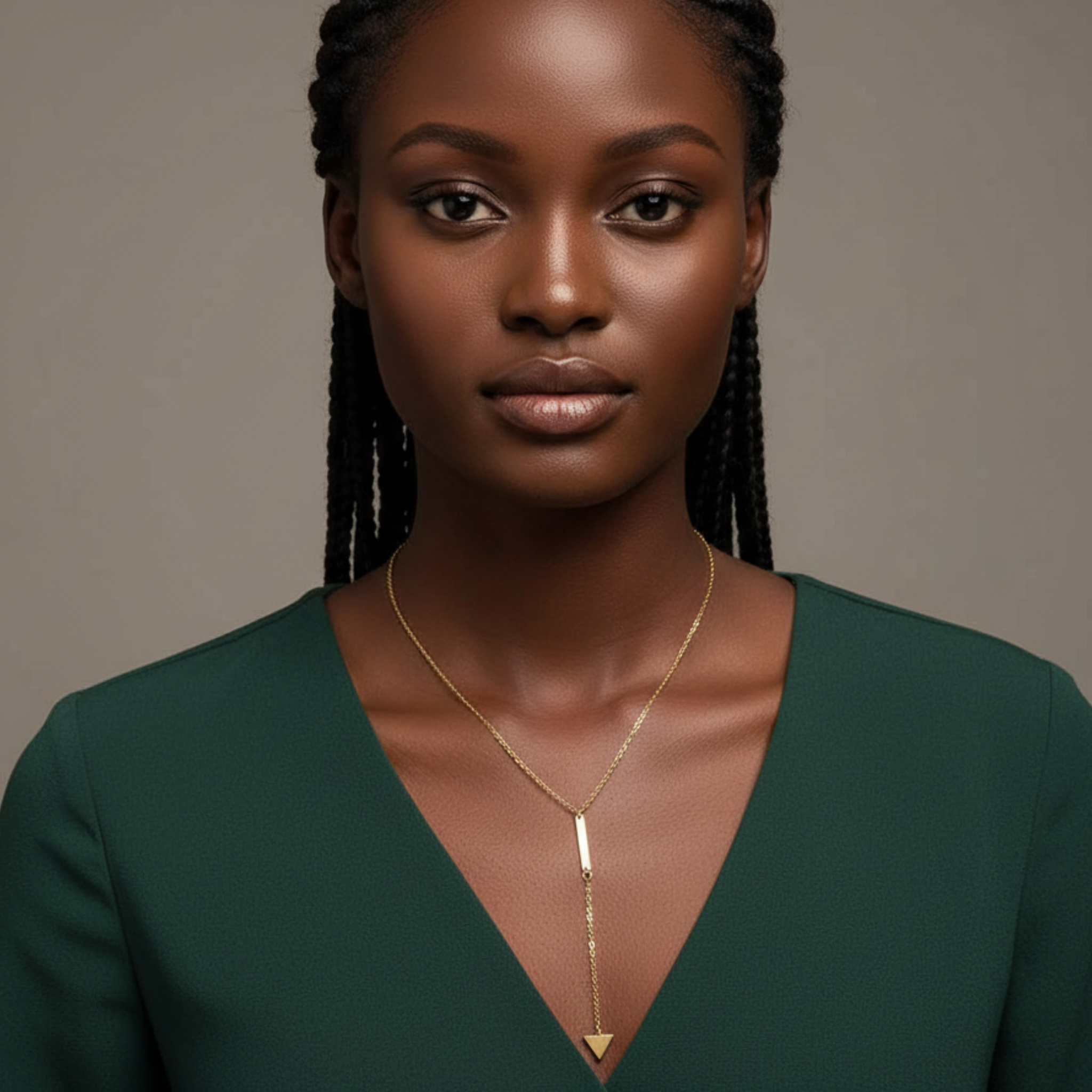Amara – Stainless Steel Bar & Tassel Pendant Necklace