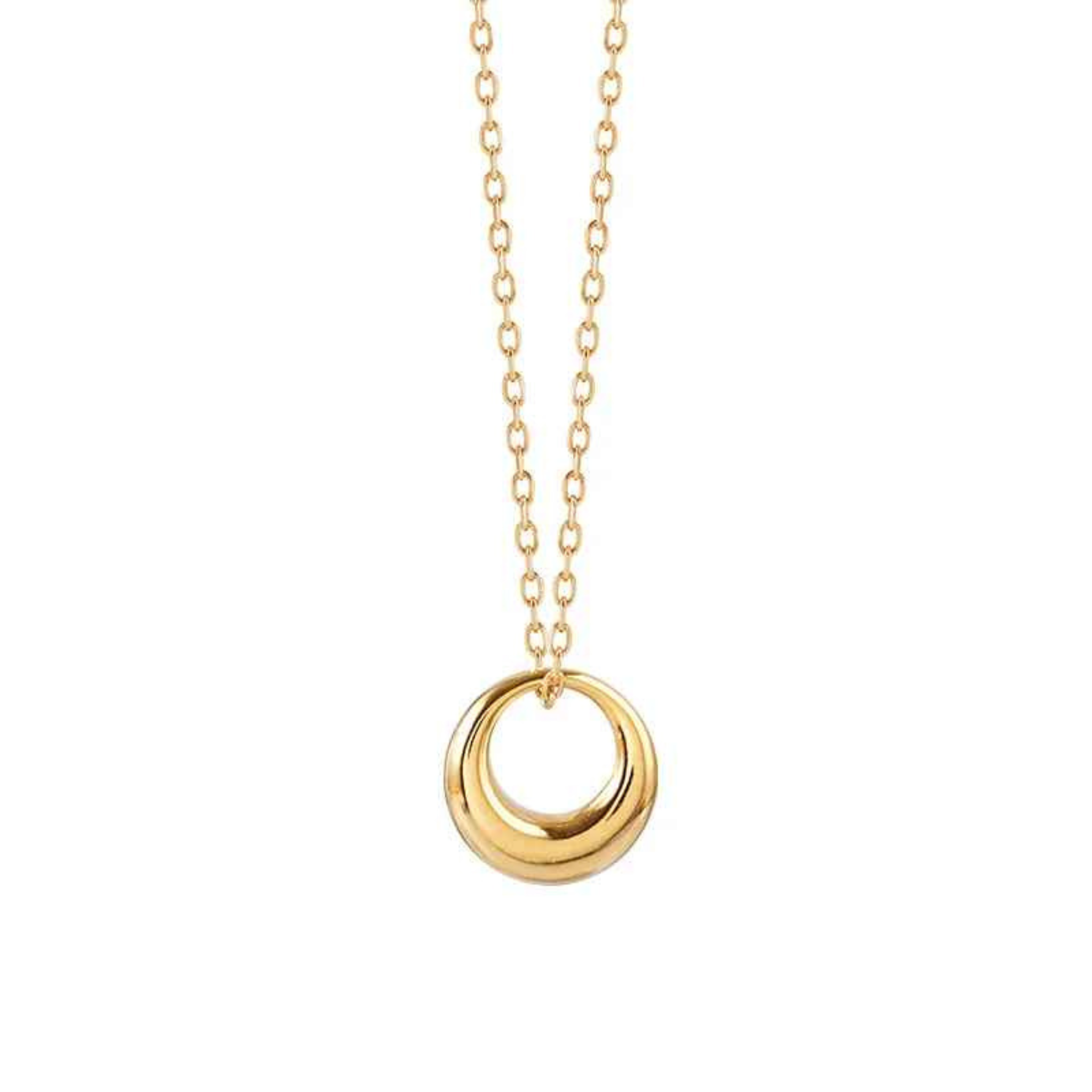 Duara – Stainless Steel Geometric Circle Pendant Necklace