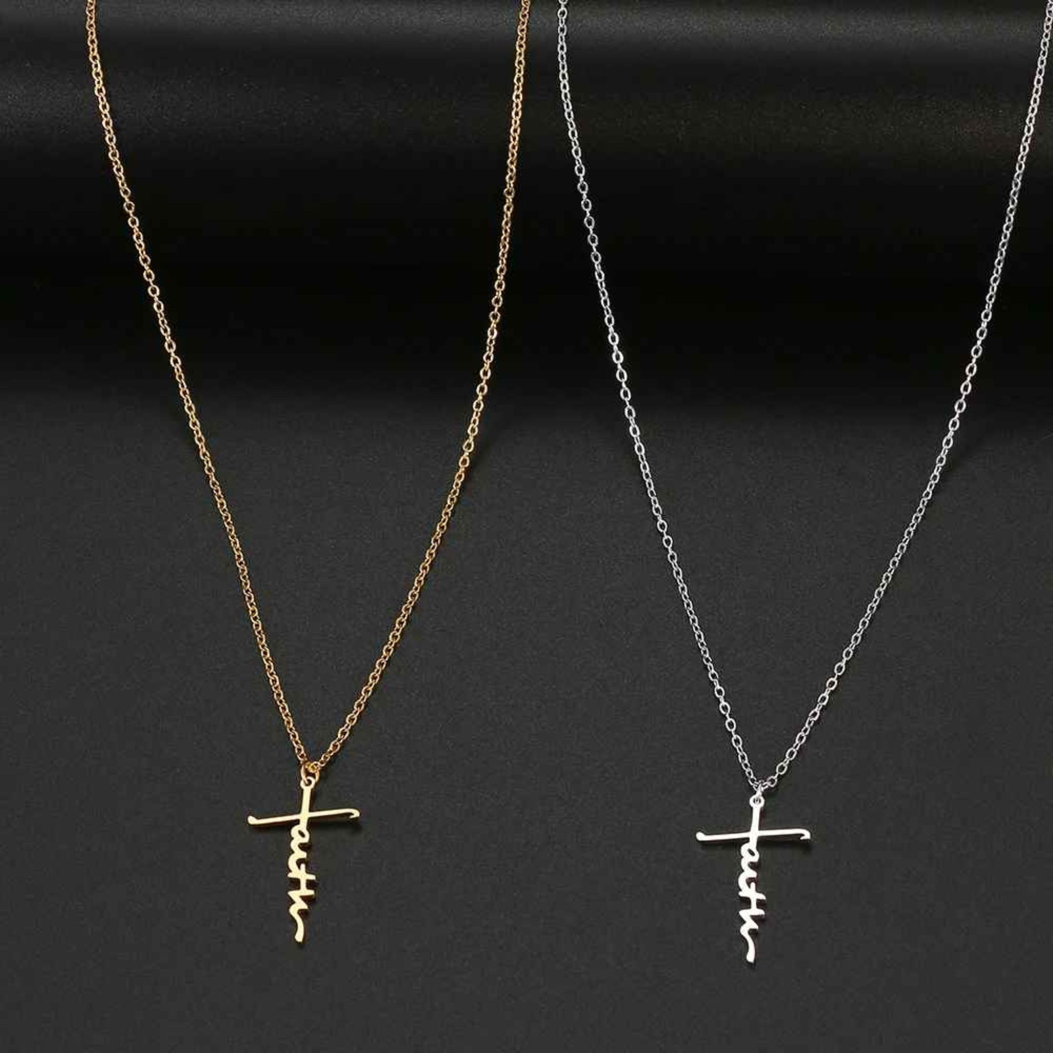 Faith – Stainless Steel Letter Pendant Necklace