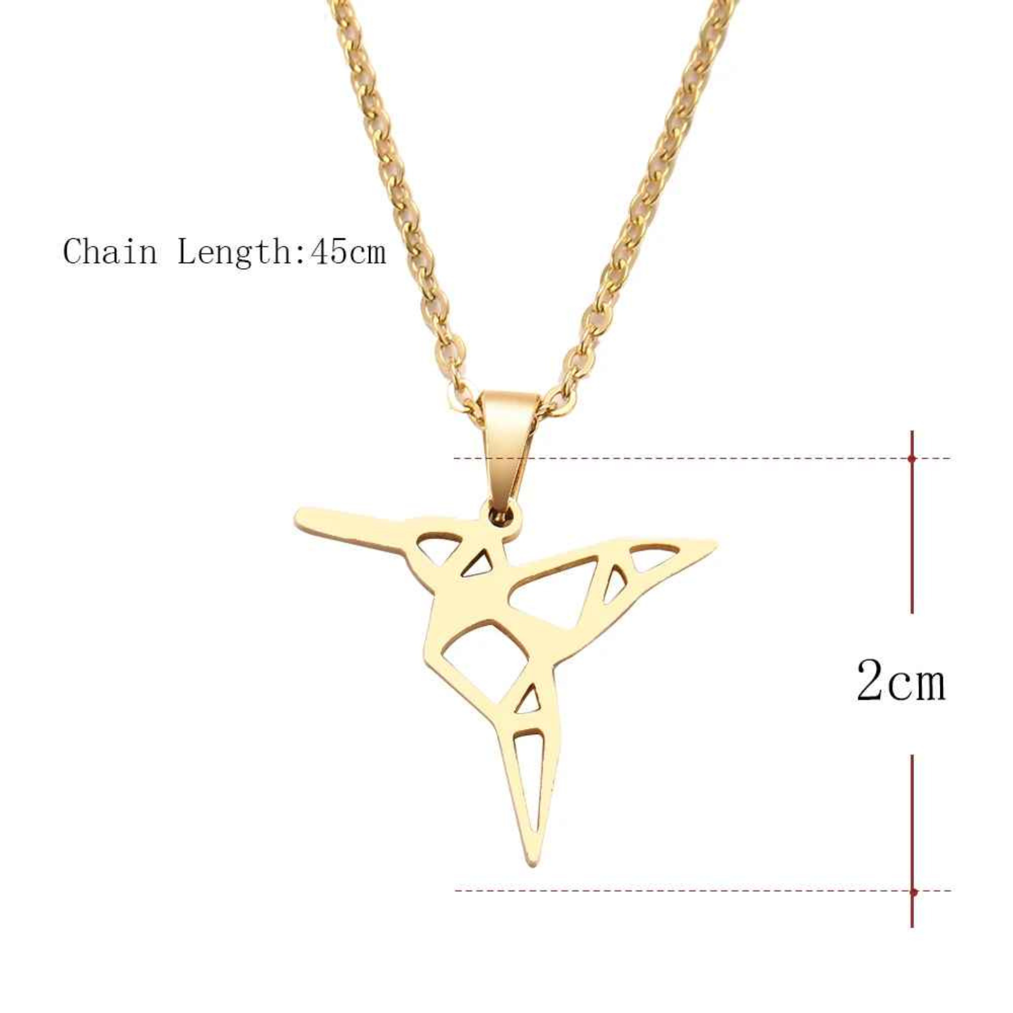 Kaya - Stainless Steel Bird Pendant Necklace.