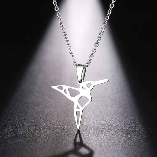Kaya - Stainless Steel Bird Pendant Necklace.