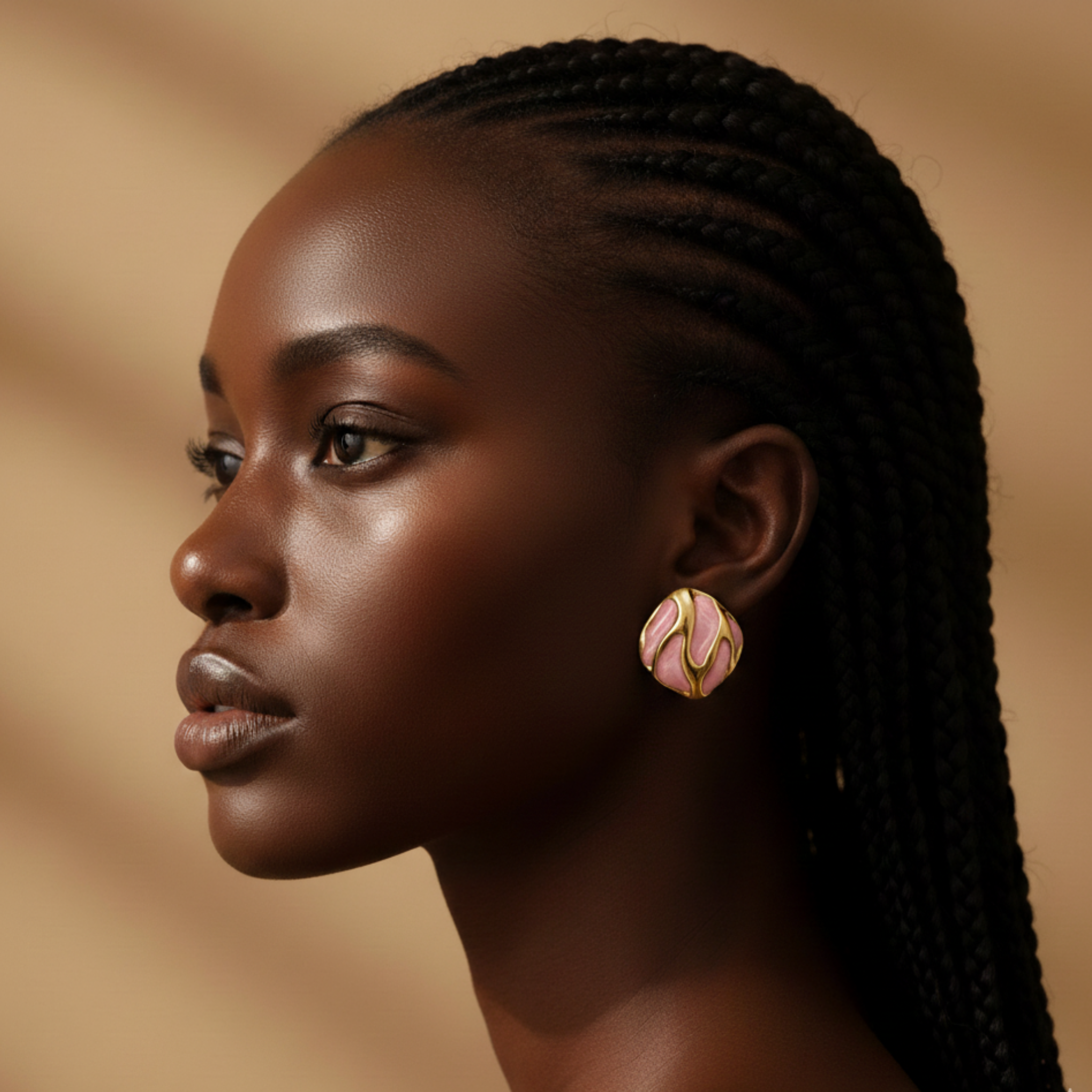 Kovu – Coloured Resin Oval Teardrop Stud Earrings