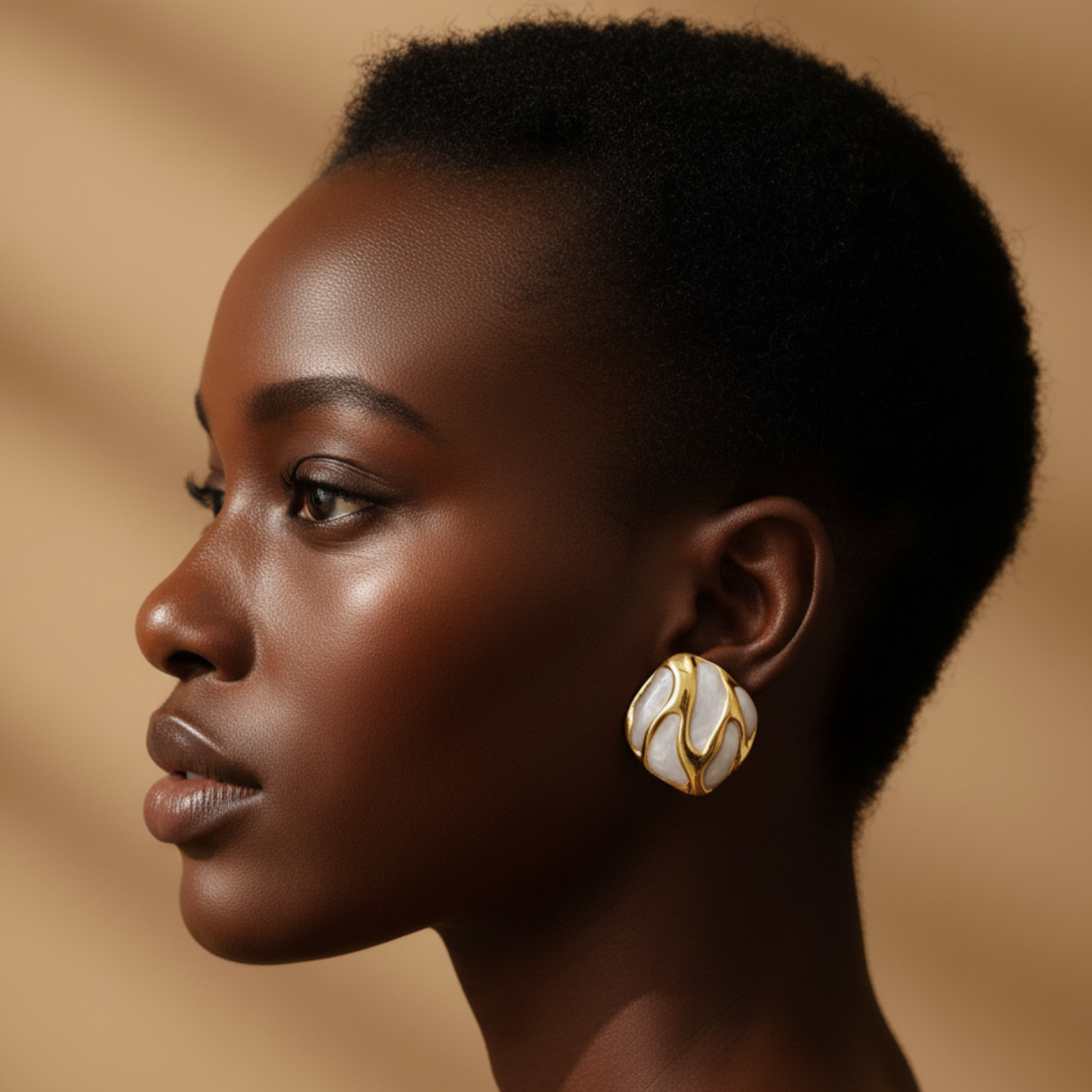 Kovu – Coloured Resin Oval Teardrop Stud Earrings