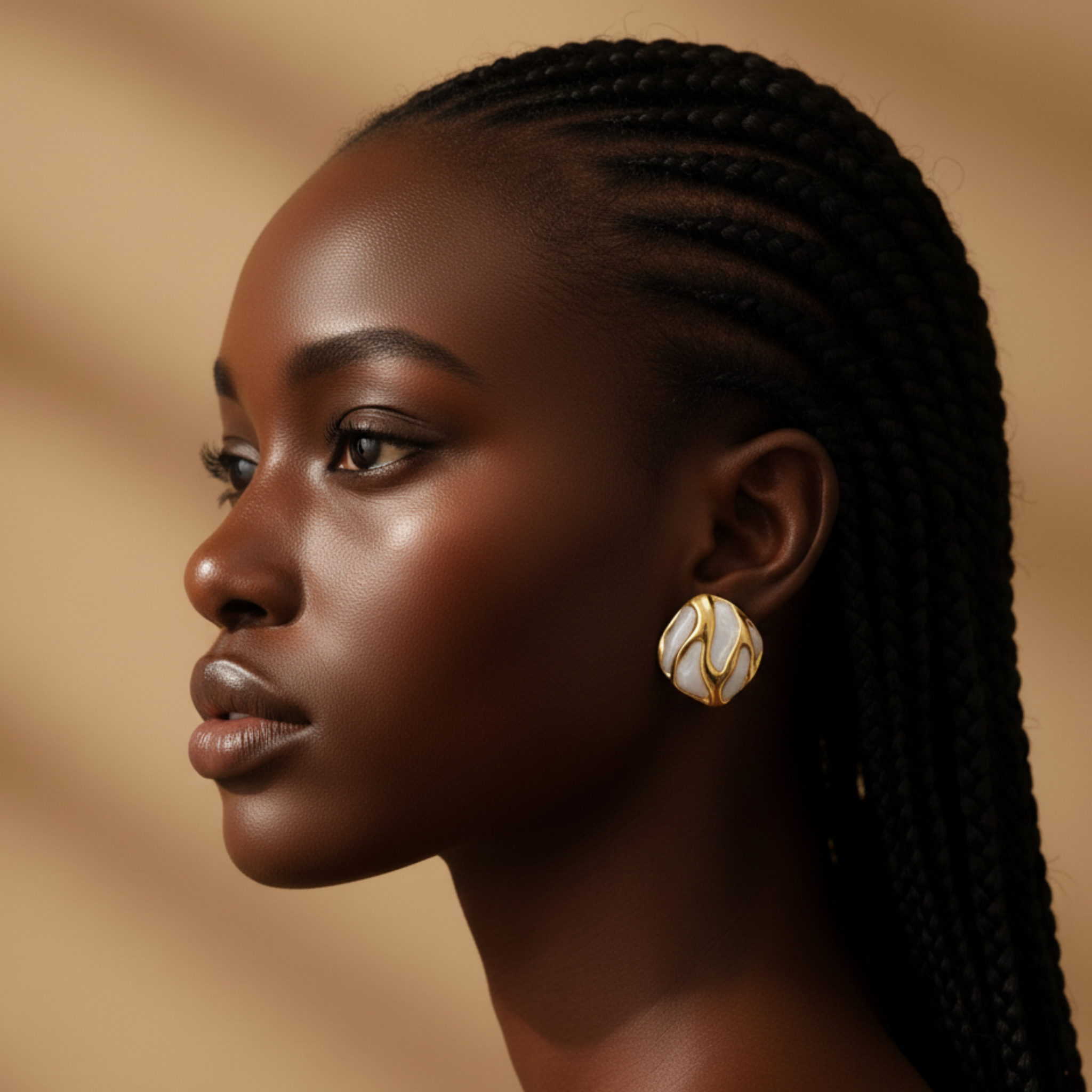 Kovu – Coloured Resin Oval Teardrop Stud Earrings