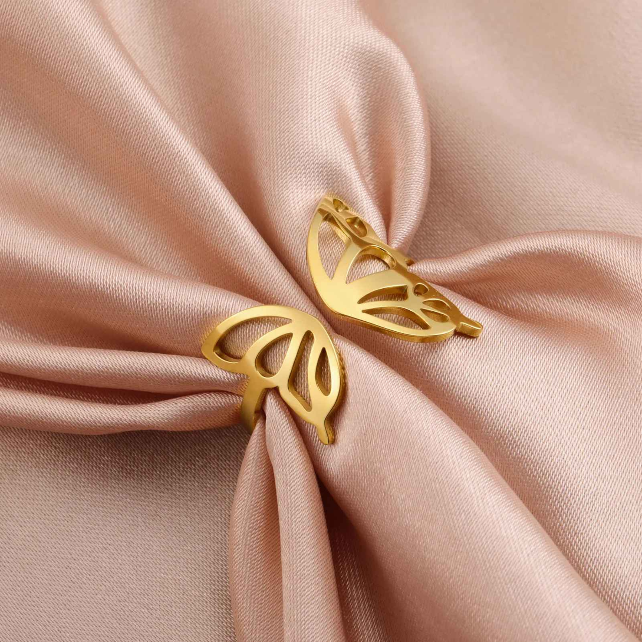 Mala – Stainless Steel Adjustable Butterfly Ring