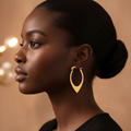 Mera – Hollow Round Stainless Steel Stud Earrings
