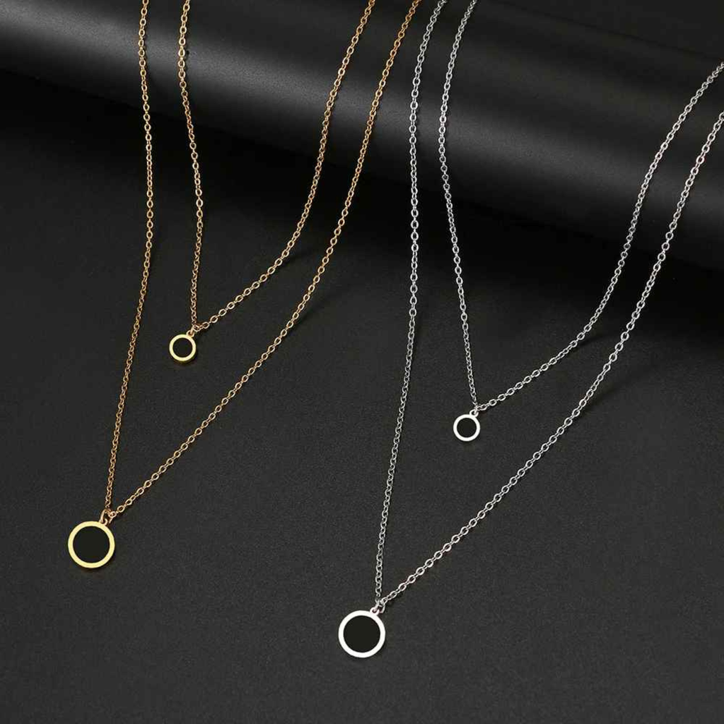 Nami – Layered Circle Pendant Necklace