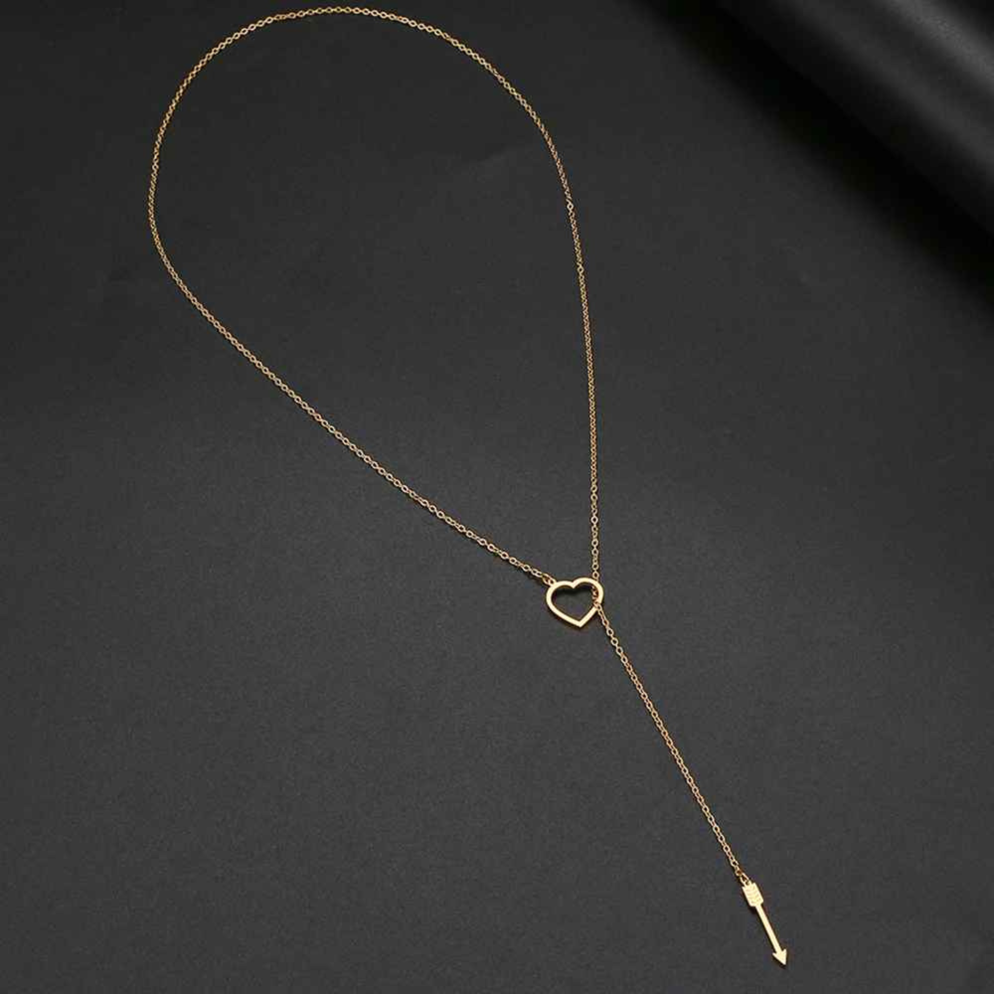 Sola – Stainless Steel Heart & Arrow Pendant Necklace