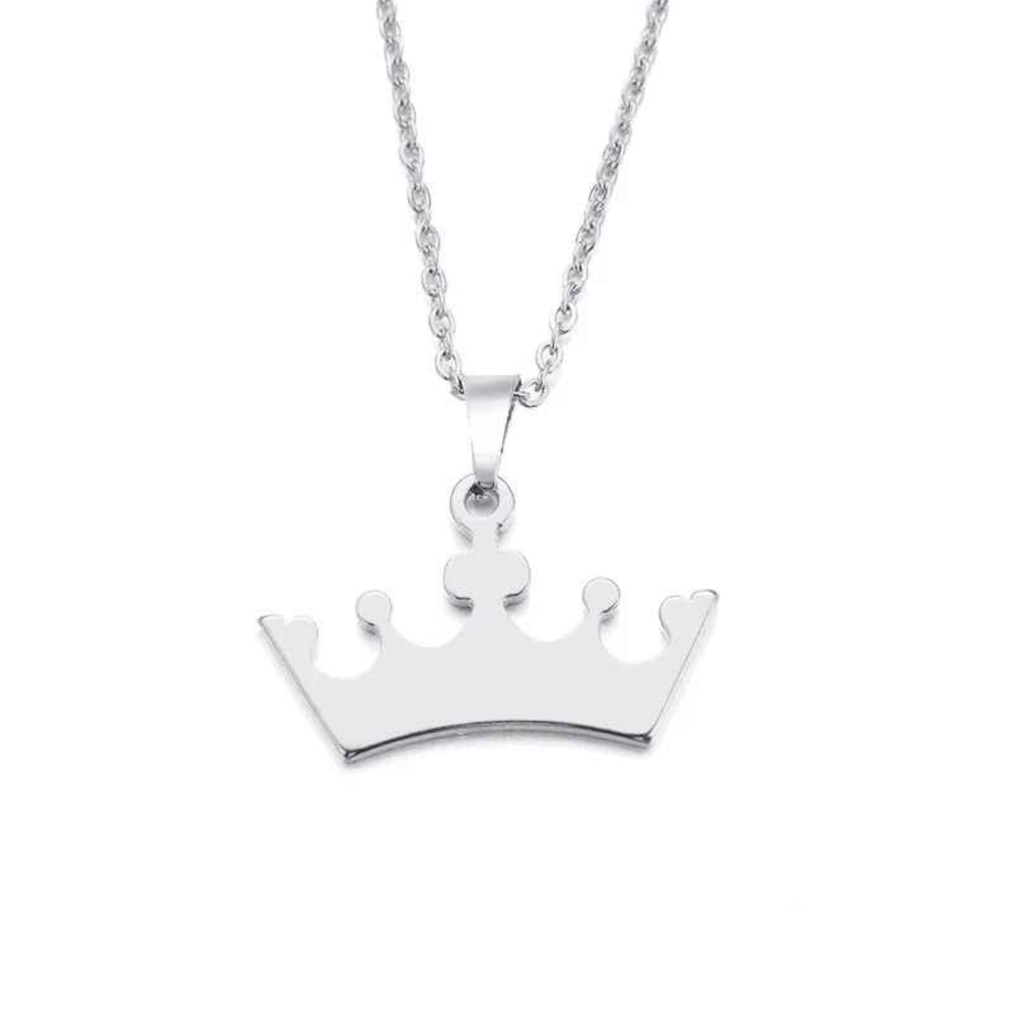Taji – Stainless Steel Crown Pendant Necklace
