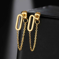 Tamu Hollow Round Rectangle Stainless Steel Studs